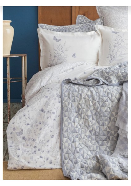 Çift Kişilik Yatak Örtülü Nevresim Set Liberty Indigo fiyatları