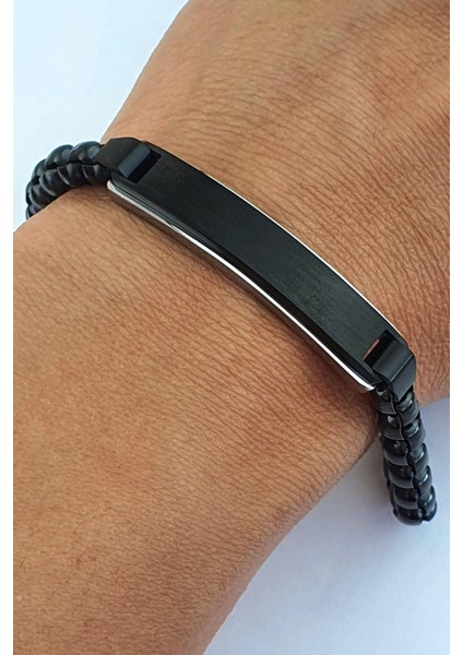 Siyah Rodajli 316L Çelik Lüks Erkek Bileklik fiyatları