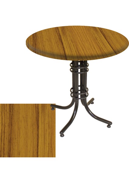 Buket Werzalit Yuvarlak Esb Mutfak Masası 90CM - Reak Teak
