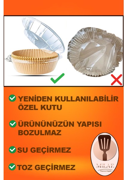 Airfryer Xl Xxl Pişirme Kağıdı 200 Adet 16CM Yuvarlak Çift Taraflı Yağlı Kağıt Philips Tefal fiyatları