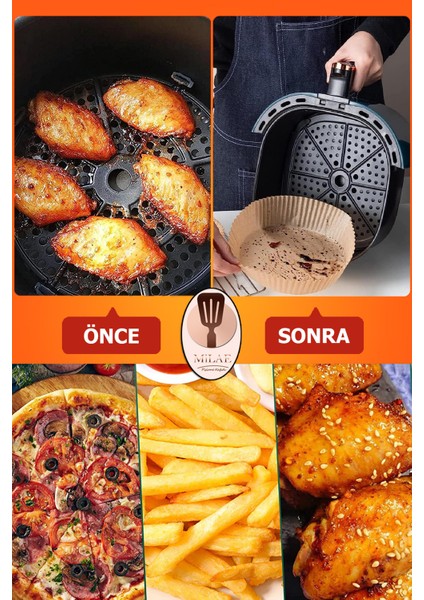 Airfryer Xl Xxl Pişirme Kağıdı 200 Adet 16CM Yuvarlak Çift Taraflı Yağlı Kağıt Philips Tefal fırsatları