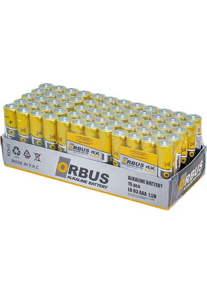 ORB-LR03 AAA ALKALİN İNCE KALEM PİL (60LI PAKET)