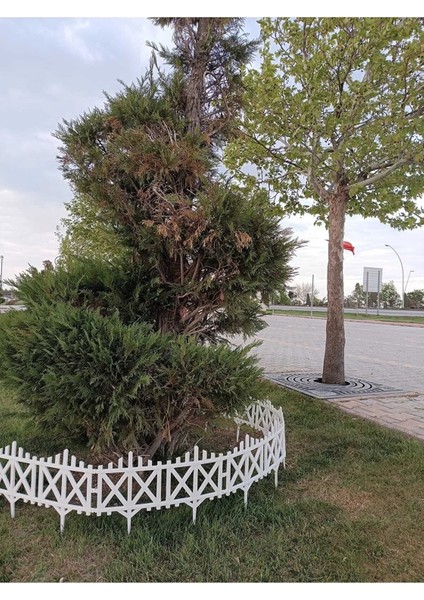 10 Adet Dekoratif Mini Plastik Bahçe Çiti Çapraz Model Esnek Çit Peyzaj Koruma Toplam 580-36 cm modelleri