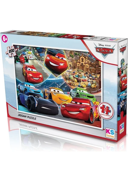 Disney Cars (Arabalar Şimşek Mcqueen) Kutulu Puzzle/yapboz 200 Parça