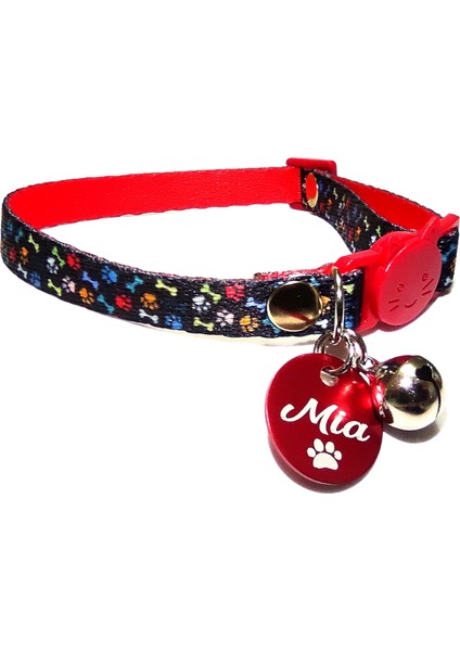 Güvenlik Kilitli Kedi Tasması, Isimli Kedi Tasması, Kedi Isimlik, Kedi Künyesi, Safety Click Tasma, Yuvarlak Künye,kedi Madalyon, Köpek Isimlik
