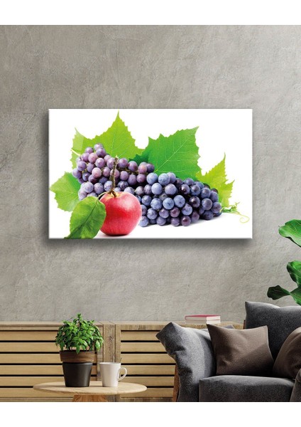 Eliza Home Elma ve Üzüm Cam Tablo Apple And Grape Art