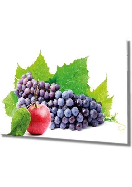 Eliza Home Elma ve Üzüm Cam Tablo Apple And Grape Art