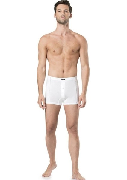 10 Adet Pamuklu Beyaz Erkek Boxer