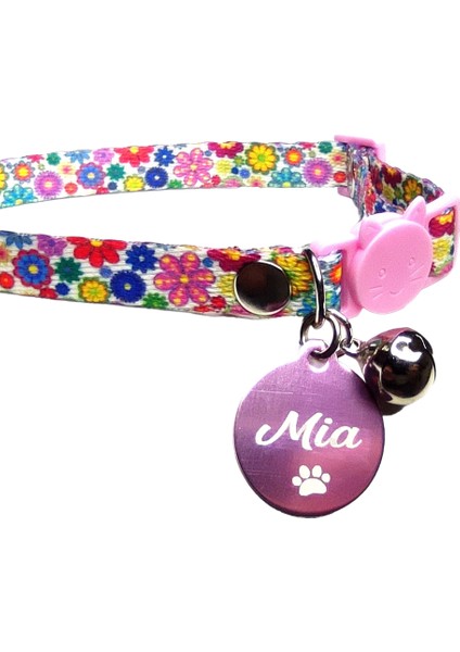 Güvenlik Kilitli Kedi Tasması, Isimli Kedi Tasması, Kedi Isimlik, Kedi Künyesi, Safety Click Tasma, Yuvarlak Künye,kedi Madalyon, Köpek Isimlik