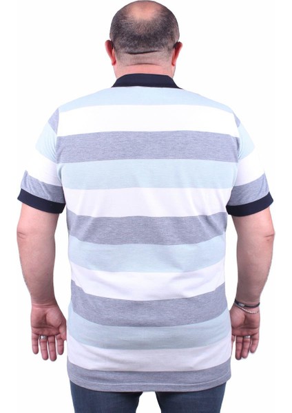 Mocgrande Büyük Beden Polo Yaka Tişört 23409 Lacivert fiyatları