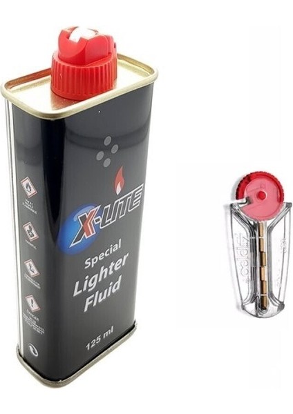 X-Lite 125ML Zippo Benzini Zippo Çakmak Gazı + Zippo Çakmak Taşı