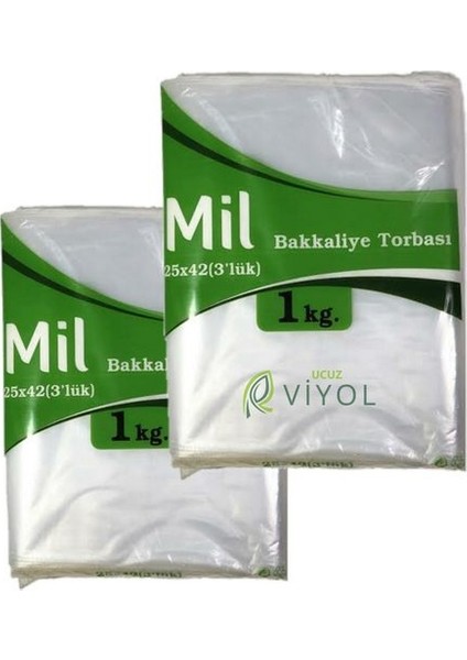 Bakkaliye Torbası Bakliyat Poşeti 3'lük 1 kg