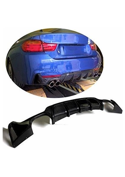 Bmw f32 f33 f36 arka tampon difüzörü 4 çıkış pianoblack 4 serisi