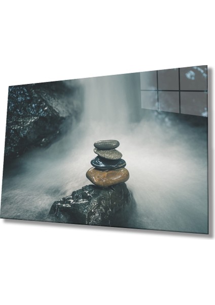 Eliza Home Taşlar Cam Tablo Stones