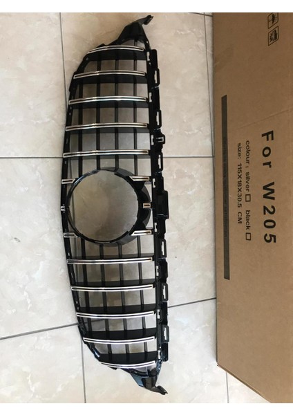 Mercedes w205 gtr ön panjur ızgara seti siyah 2014 / 2018 c serisi modelleri