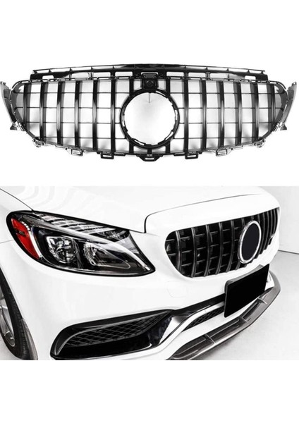 Mercedes w205 gtr ön panjur ızgara seti siyah 2019+ c serisi
