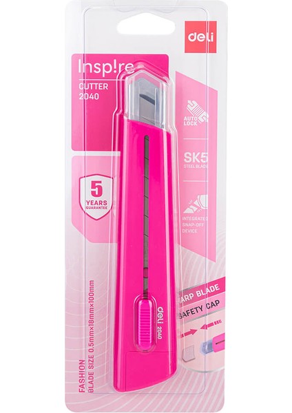 Alithestereo Deli 2040 Maket Bıçağı Büyük Boy Blisterli Pembe modelleri
