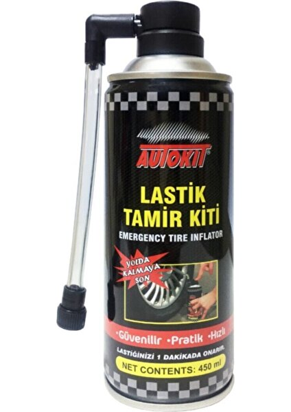 Oto Araba Lastik Tamir Spreyi 450 ml Lastik Tamir Kiti