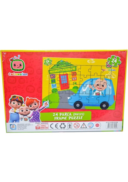 CO7796 Cocomelon 24 Parça Frame Seyahat Puzzle - Utku Oyuncak