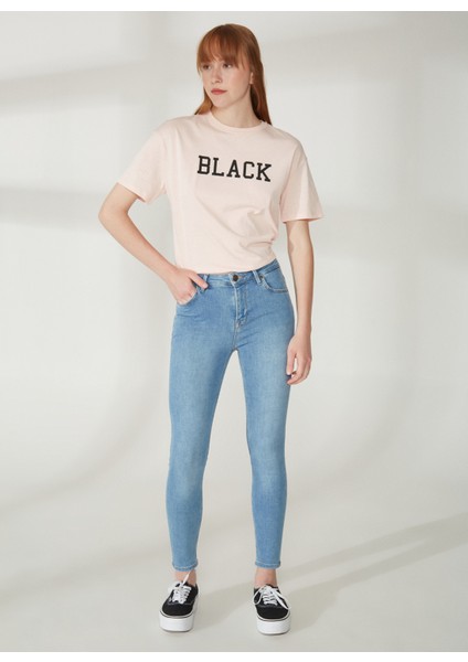 Yüksek Bel Süper Dar Paça Skinny Fit Kadın Denim Pantolon L32S006B44