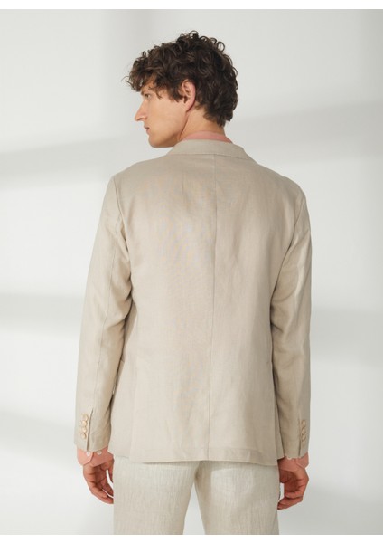 Slim Fit Bej Erkek Ceket A262ALAN60TP946-