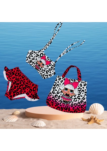 Lolli Boom Kids  Kız Çocuk Plaj Çantalı Bikini Takımı