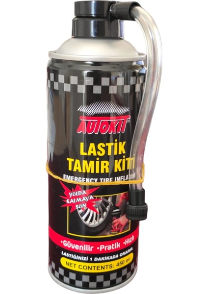 Lastik Tamir Kiti 450ML Autokit Lastik Şişirme Spreyi