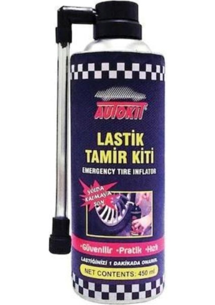 Acil Lastik Şişirici Lastik Tamir Spreyi Kiti 450 ml