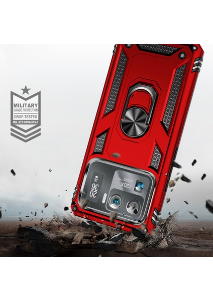 Xiaomi Mi 11 Ultra Kılıf Ultra Korumalı Yüzüklü Manyetik Vega Kapak