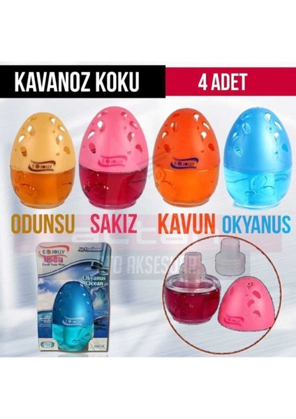 Küre-Kavanoz Koku Kavun-Sakız-Odunsu-Okyanus-Şeftali 100ML 4ADET