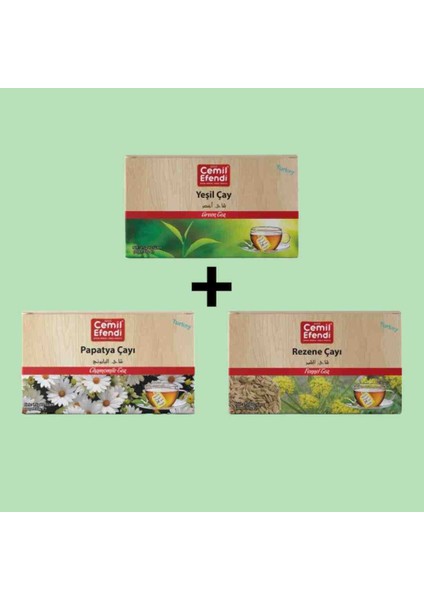 Yeşil Çay 20'li , Papatya Çayı 20'li ,rezene Çayı 20'li