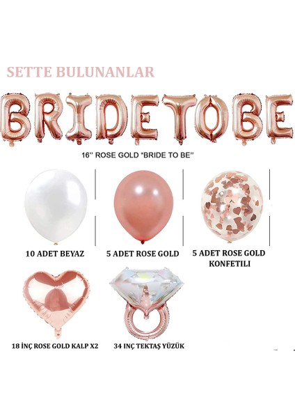 Bride To Be Bekarlığa Veda Parti Kutlama Seti fiyatları