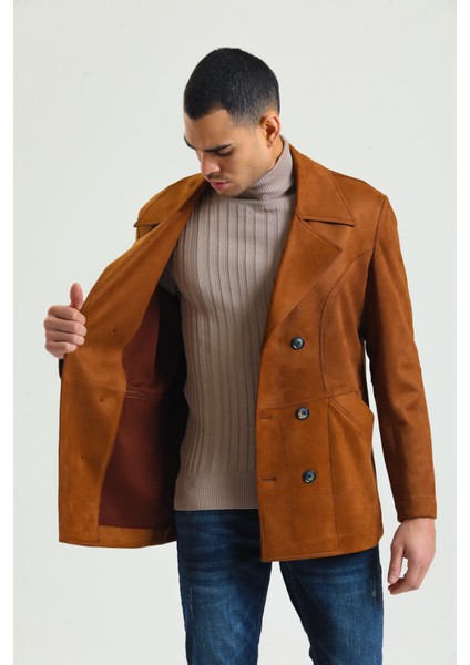 Erkek Regular Fit Süet Içi Astarsız Ince Kaban indirimleri