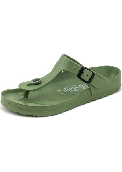 Kadın Terlik 7053-722 Bıos Esclava Eva Hebılla Natural World Kaki