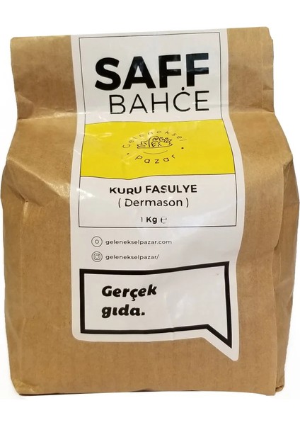 Geleneksel Pazar Saff Bahçe Kuru Fasulye 1 kg