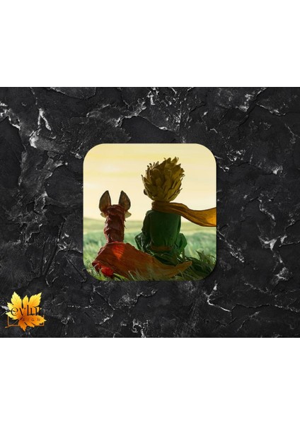 Küçük Prens/little Prince Baskılı Özel Tasarım Baskılı Mdf Kare Bardak Altlığı