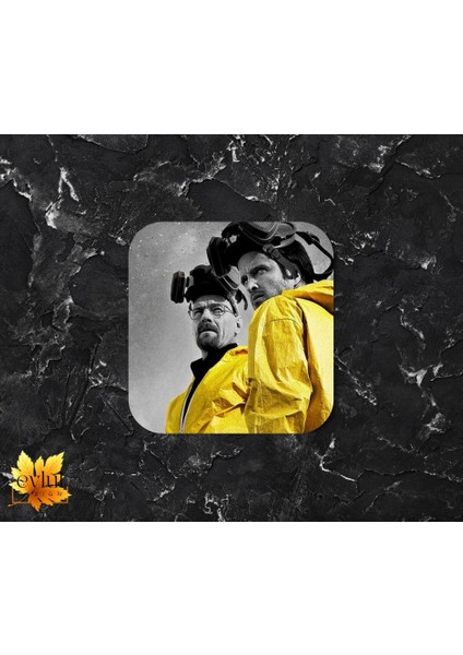 Breaking Bad Walter-Jesse Baskılı Özel Tasarım Baskılı Mdf Kare Bardak Altlığı