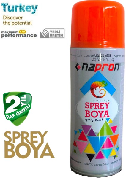 Kl Turuncu Renk Uygun Büyük Boy 400 ml Sprey Boya
