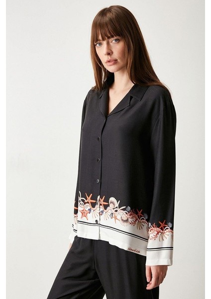 Uzun Kol Önden Düğmeli Kadın Pijama Takım W402 fiyatları