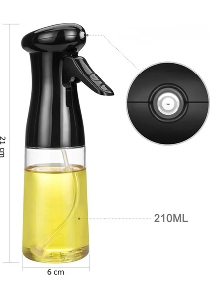 Pratik Püskürtmeli Sprey Cam Şişe Zeytinyağı Sirke Yağ Püskürtücü Yağdanlık 200ml - 1 Adet modelleri