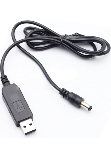 USB Barrel Jack Voltaj Yükseltici (Giriş 5V, Çıkış 12V) - 5V To 12V Kablolu Step Up