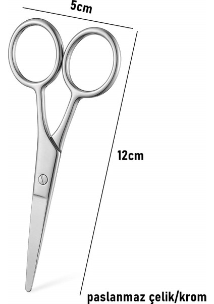 Bıyık Sakal Düzeltme Makası 12 cm Biagio Bianchi Design