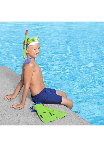 Deniz Gözlüklü Şnorkel ve Palet 3 Ü 1 Arada Dalış Seti Yeşil 7 Yaş ve Üzeri fırsatları