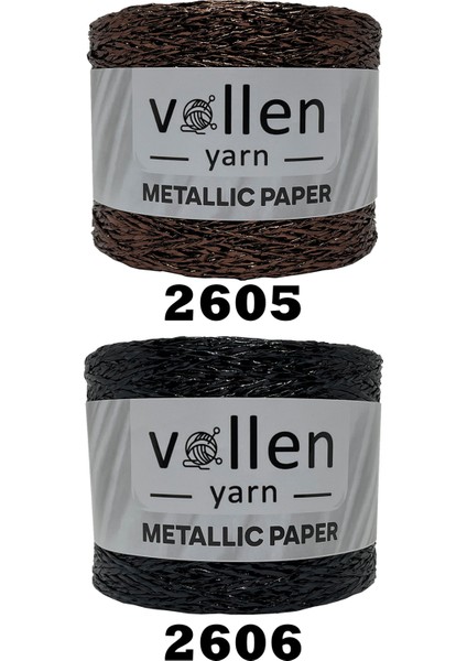 Vollen Yarn Premium Metalik Kagıt Ip,parlak Çanta İPI,250 Gr,polyester Ip,metalik Bükümlü Ip,supla