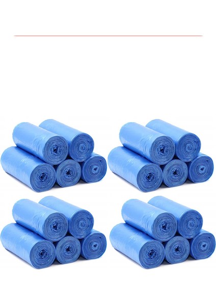 20 Rulo Orta Boy Çöp Torbası Toplam 300 Adet 55*60CM / Dayanıklı Mavi Çöp Poşeti Mutfak Temizlik