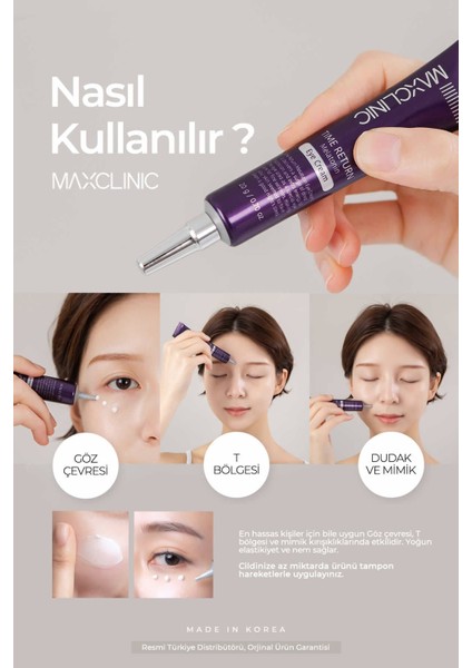 Melatonin ve Hyalüronik ve Yorgunluk Izlerine Karşı Time Return Eye Cream 8809525245048, One Size