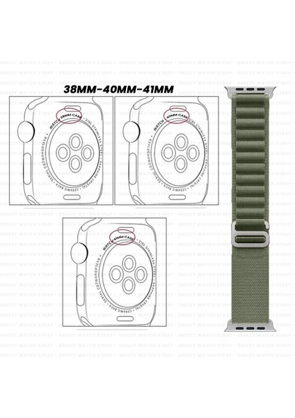 Apple Watch 38MM 40MM 41MM Seri 1 2 3 4 5 6 7 8 Se Uyumlu Kordon Frost Alpine Loop Kordon modelleri
