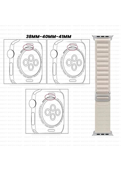 Apple Watch 38MM 40MM 41MM Seri 1 2 3 4 5 6 7 8 Se Uyumlu Kordon Frost Alpine Loop Kordon modelleri