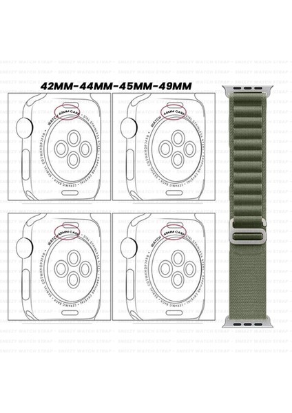 Apple Watch 49MM Ultra Seri Uyumlu Kordon Frost Alpine Loop Kordon modelleri