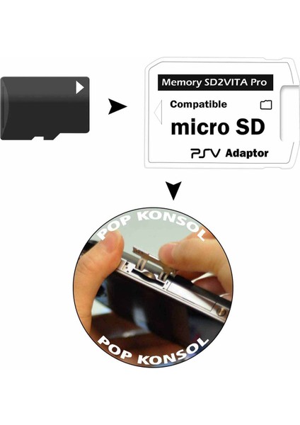 SD2VITA Ps Vita Için Hafıza Kartı Adaptörü Vita Hafıza Kartı SD2VITA Kart